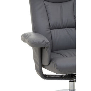 Denton Grey Leather Effect Recliner Chair