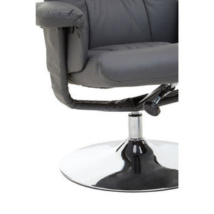 Denton Grey Leather Effect Recliner Chair