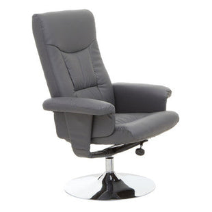 Denton Grey Leather Effect Recliner Chair