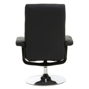 Denton Black Leather Effect Recliner Chair