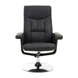 Denton Black Leather Effect Recliner Chair
