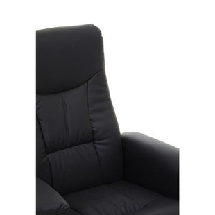 Denton Black Leather Effect Recliner Chair
