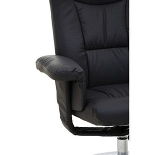 Denton Black Leather Effect Recliner Chair