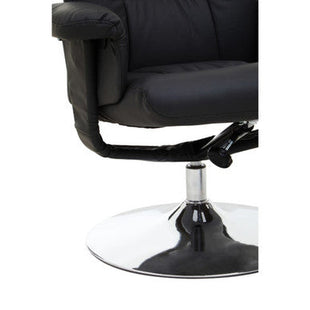 Denton Black Leather Effect Recliner Chair
