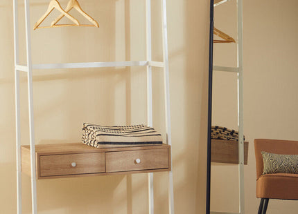 Bradbury Natural Oak Veneer Open Wardrobe