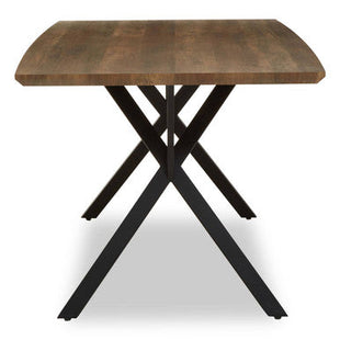 Arron Brown Wood Veneer Finish Rectangular Dining Table