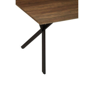 Arron Brown Wood Veneer Finish Rectangular Dining Table