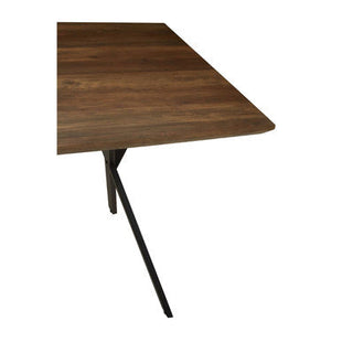 Arron Brown Wood Veneer Finish Rectangular Dining Table