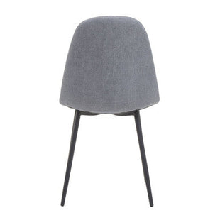 Salford Grey Fabric Dining Chair with Metal Legs