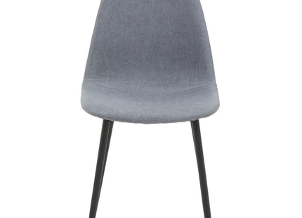 Salford Grey Fabric Dining Chair with Metal Legs