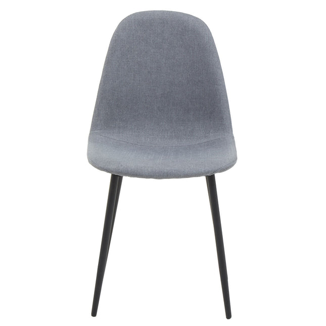 Salford Grey Fabric Dining Chair with Metal Legs