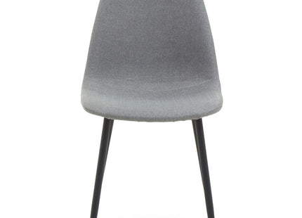 Salford Mink Fabric Dining Chair with Black Finish Legs