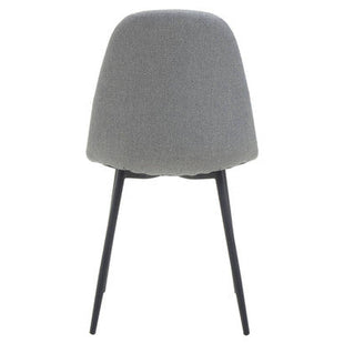 Salford Mink Fabric Dining Chair with Black Finish Legs
