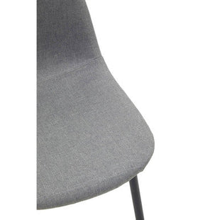 Salford Mink Fabric Dining Chair with Black Finish Legs