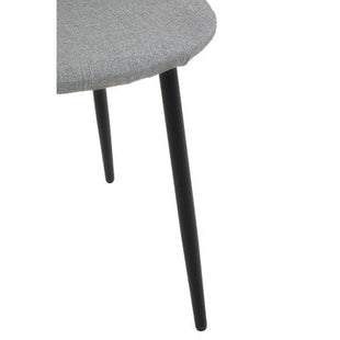 Salford Mink Fabric Dining Chair with Black Finish Legs
