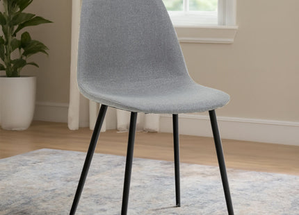 Salford Mink Fabric Dining Chair with Black Finish Legs