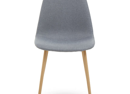 Salford Grey Fabric Dining Chair with Wood Effect Legs