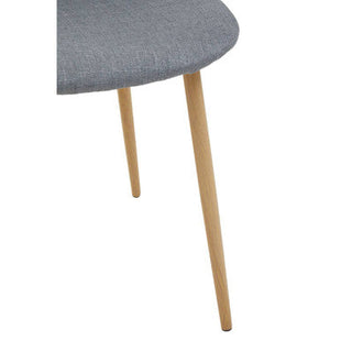 Salford Grey Fabric Dining Chair with Wood Effect Legs