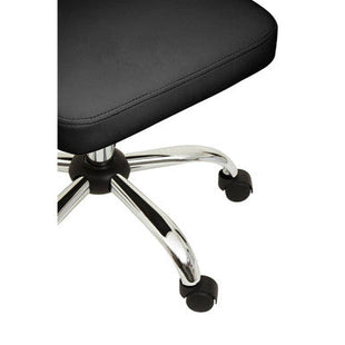 Brent Black Ribbed Fabric Home Office Chair with Chrome Finish Base
