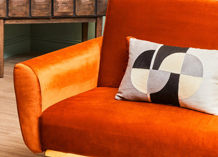 Hatton Burnt Orange Velvet Sofa Bed