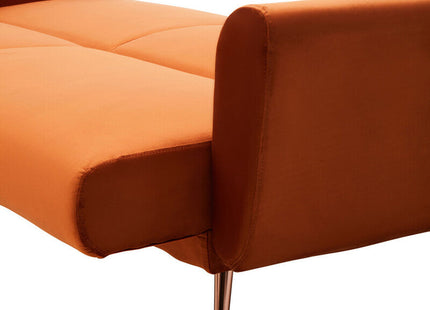 Hatton Burnt Orange Velvet Sofa Bed