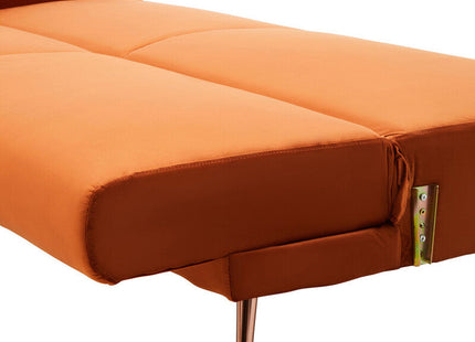 Hatton Burnt Orange Velvet Sofa Bed