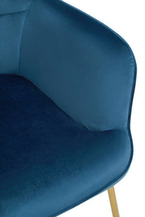 Stockholm Blue Velvet Tufted Chair