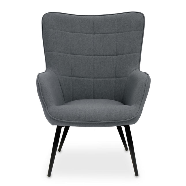 Stockholm Grey Fabric Tufted Chair