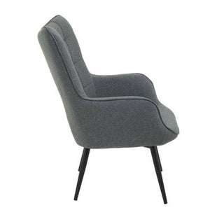 Stockholm Grey Fabric Tufted Chair
