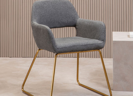 Stockholm Grey Fabric Dining Chair