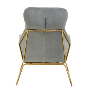 Stockholm Grey Velvet High Back Armchair