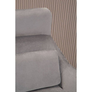 Stockholm Grey Velvet High Back Armchair