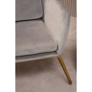 Stockholm Grey Velvet High Back Armchair