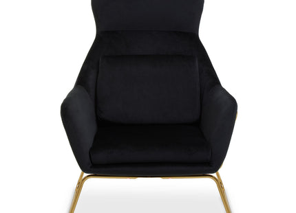 Stockholm Black Velvet High Back Armchair