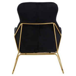 Stockholm Black Velvet High Back Armchair