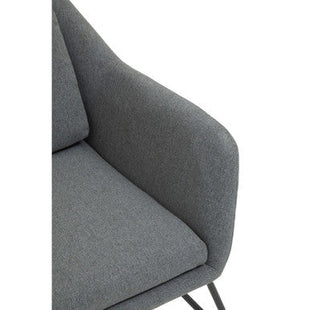 Stockholm Grey Fabric High Back Armchair