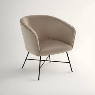 Stockholm Mink Velvet Curved Accent Chair