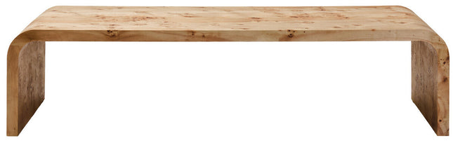 Mota Natural Burl Wood Curved Coffee Table