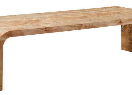 Mota Natural Burl Wood Curved Coffee Table