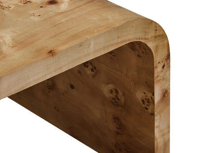 Mota Natural Burl Wood Curved Coffee Table
