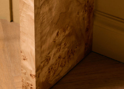 Mota Natural Burl Wood Curved Console Table