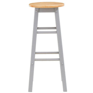 Chester Grey and Natural Tropical Hevea Wood Kitchen or Bar Stool