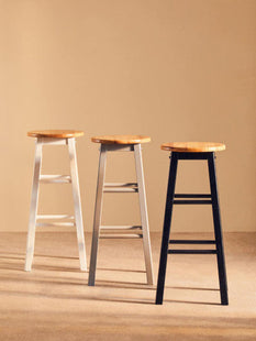 Chester Grey and Natural Tropical Hevea Wood Kitchen or Bar Stool