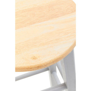 Chester Grey and Natural Tropical Hevea Wood Kitchen or Bar Stool