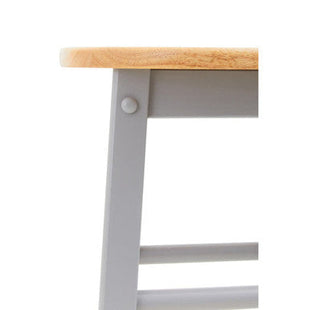 Chester Grey and Natural Tropical Hevea Wood Kitchen or Bar Stool