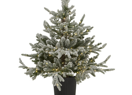 Snowy Forest Fir Pre-Lit Led 300L Christmas Tree In Pot