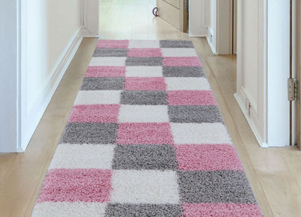 Myshaggy Geometric Pink Rug