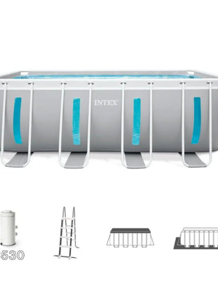 Intex 13ft 1.5" x 6ft 6.75" x 48" Prism Frame™ Pool + Filter Pump and Accessories