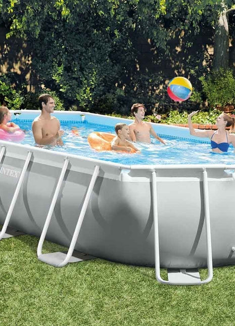 Intex 16' 6" x 9' x 48" Prism Frame™ Oval Above Ground Swimming Pool with Filter Pump and Accessories