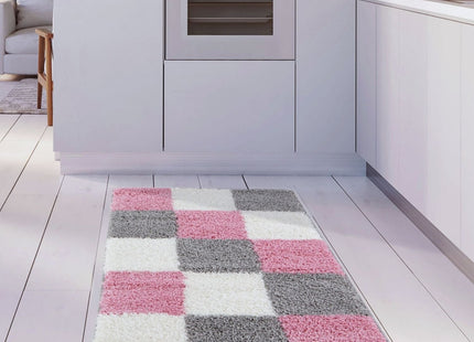 Myshaggy Geometric Pink Rug